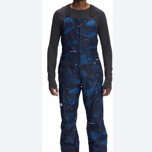 The North Face Freedom Bib. Black and Blue Patterned Men's Pants.
